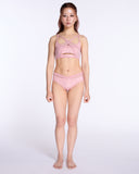 Andromeda Cross Mesh Top - Pink