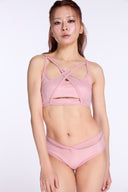 Andromeda Cross Mesh Top - Pink