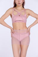 Andromeda Cross Mesh Bottom - Pink
