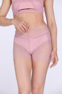 Nyx Mesh Overlay Shorts - Pink