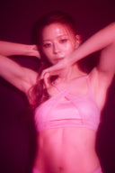 Andromeda Cross Mesh Top - Pink