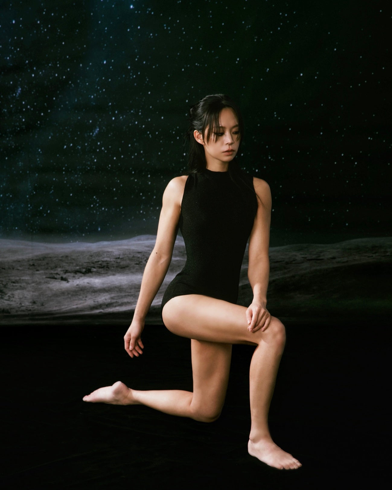 Stellar Mist Bodysuit-Black