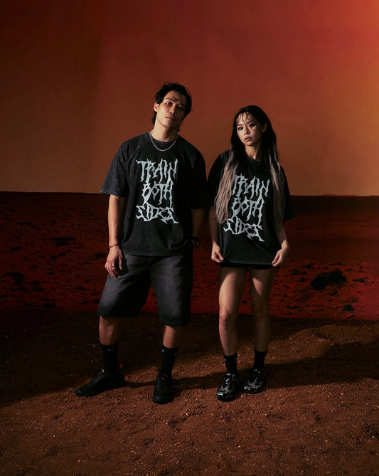 兩邊都練 水洗T-Shirt - 男女共款