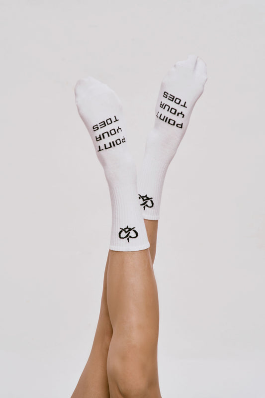 壓好你的腳背 止滑中筒襪