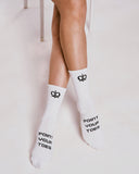 壓好你的腳背 止滑中筒襪